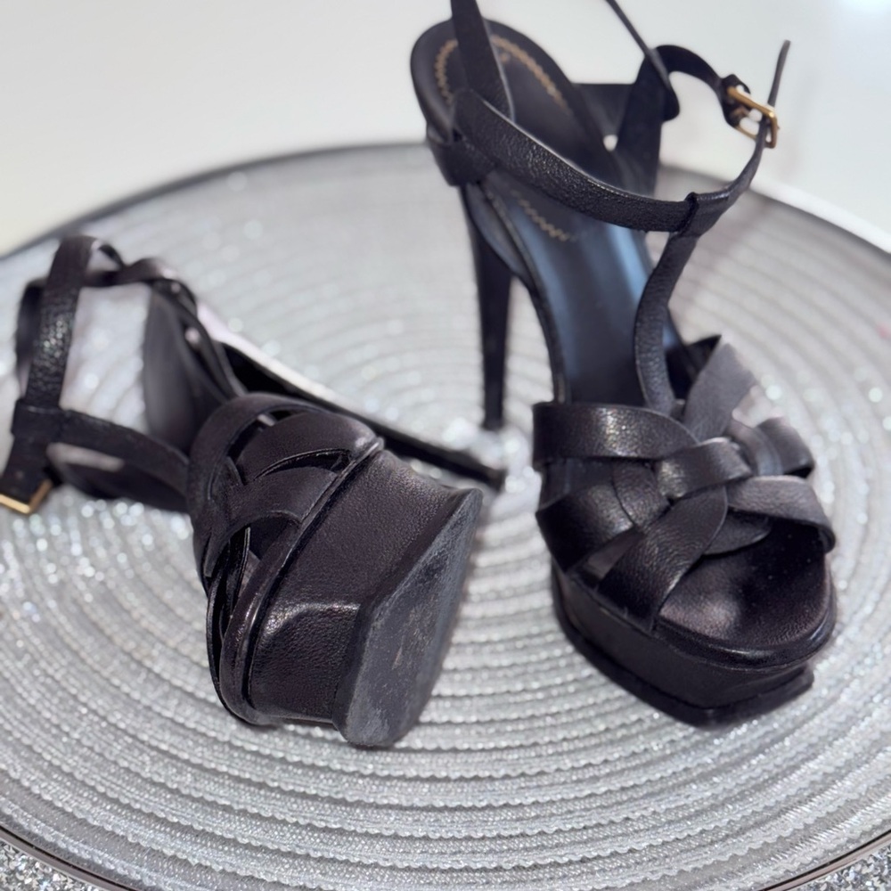 Yves Saint Laurent Black Stiletto Heels